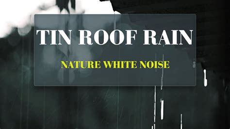 Rain Sounds on Tin Roof Sleep, Study, Relax, Meditate | White Noise : r/RaIn