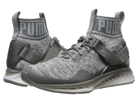 PUMA Men'S Ignite Evoknit Fade High Top Sneakers, Grey | ModeSens