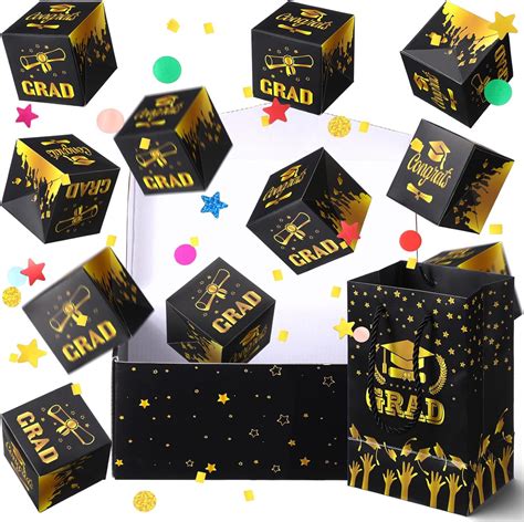 Amazon.com: Tellingyou 12 Pcs Graduation Exploding Money Gift Boxes ...