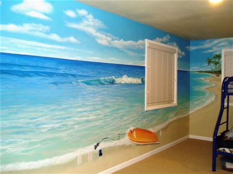 beach theme bedroom | ... paint a mural | Beach themed bedroom, Beach theme wall decor, Beach ...