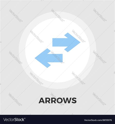 Arrow flat icon Royalty Free Vector Image - VectorStock