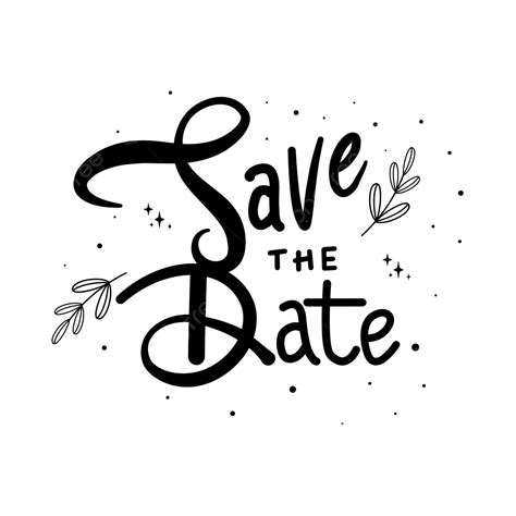 Wedding Save The Date, Wedding, Save The Date, Lettering PNG ...