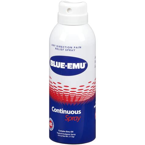 BLUE-EMU Continuous Pain Relief Spray 4 oz – Blue-Emu Wholesale Reseller