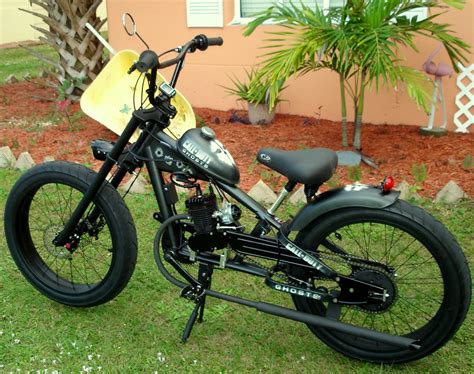 Photos of custom motorized bicycles.See OCC Schwinn Stingray choppers we've motorized.Also rat ...