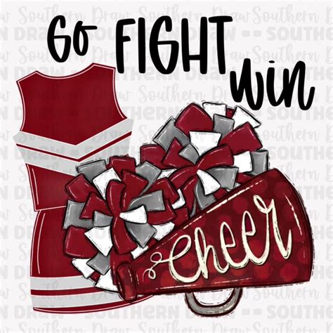 Go Fight Win Cheer - Maroon – Southern Draw Digital Designs