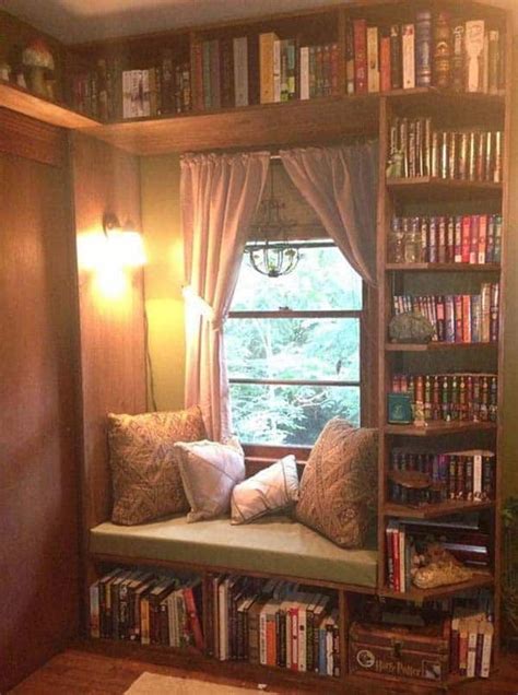 Fabulous Home Libraries with Window Seats