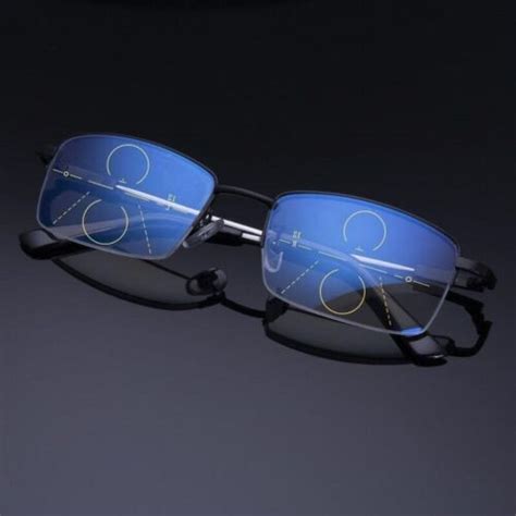 Titanium progressive far and near dual-use reading glasses | eBay