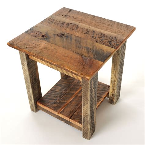 Reclaimed Wood End Table | Four Corner Furniture | Bozeman MT