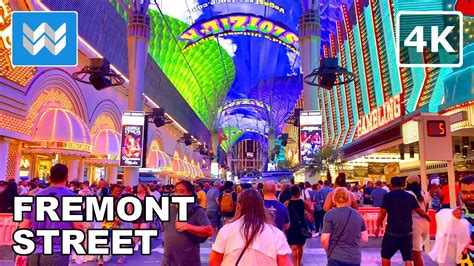 [4K] Fremont Street Nightlife in Las Vegas 2021 Walking Tour & Travel ...