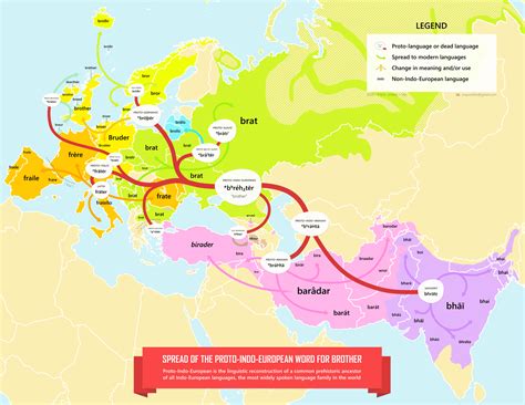 Spread of the Proto-Indo-European word for 'brother' (Eurasia) : r ...