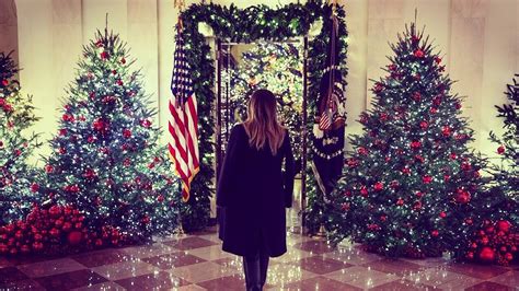 Melania Trump defends 'fantastic' red Christmas trees at White House | US News | Sky News