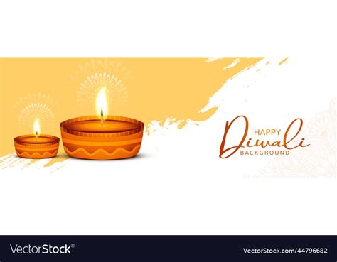 Happy diwali banner for festival of lights diwali Vector Image