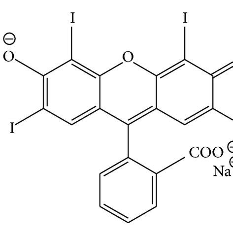 Chemical structure of erythrosine B. | Download Scientific Diagram