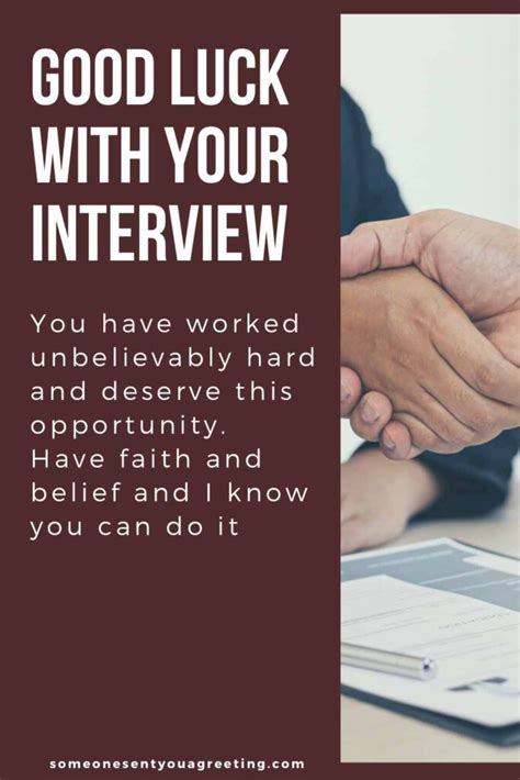 51 Good Luck on your Interview Messages - Someone Sent You A Greeting