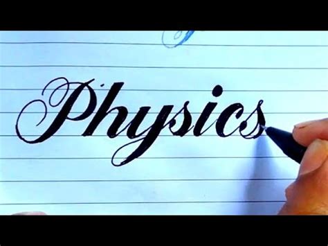 Write the word Physics in Script writing | Cursive writing | Physics | Rua sign writing - YouTube