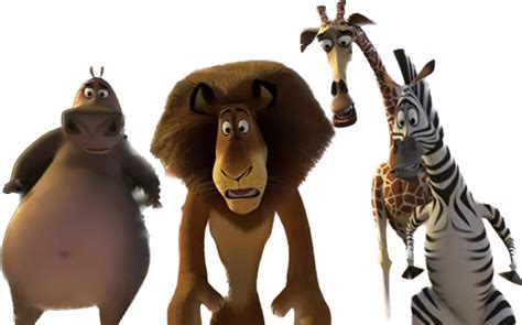 Alex, Marty, Melman and Gloria png 2 by riomadagascarkfp1 on DeviantArt