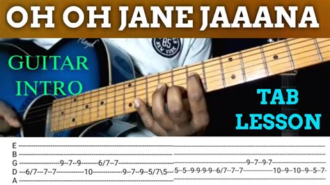 Oh Oh Jane Jaana | Guitar Lesson with Tabs | Intro - YouTube