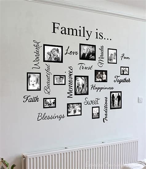 Family word quote gallery wall | wall art decal sticker