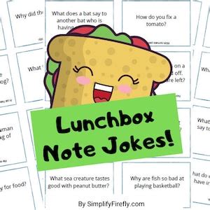 Lunchbox Note Jokes for 1st 5th Graders Jokes for Kids | Etsy