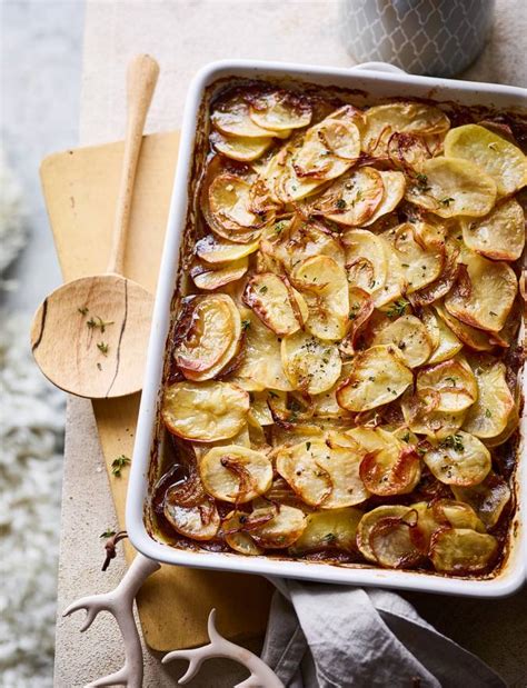 French onion potatoes boulangère recipe | Sainsbury's Magazine