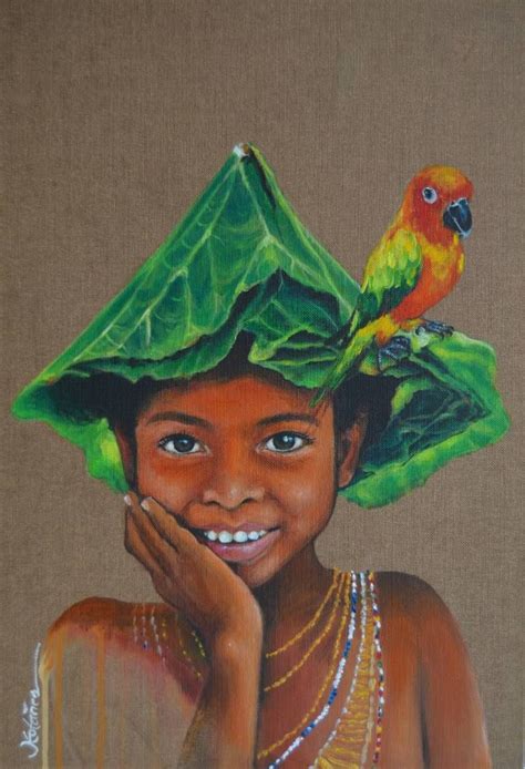 The indigenous Philippines- Aeta child Painting by JV Totañes | Saatchi Art | Filipino art ...