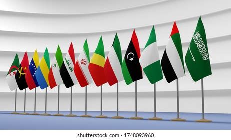 Opec Symbol Flags Opec Countries 3d Stock Illustration 1748093960 | Shutterstock