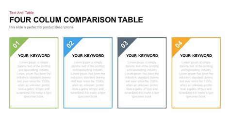 Comparison Table PowerPoint Template & Keynote Slide