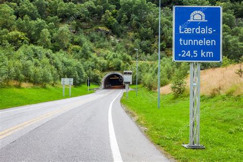 Laerdal Tunnel in Norway - the longest road tunnel in the world — Stock ...