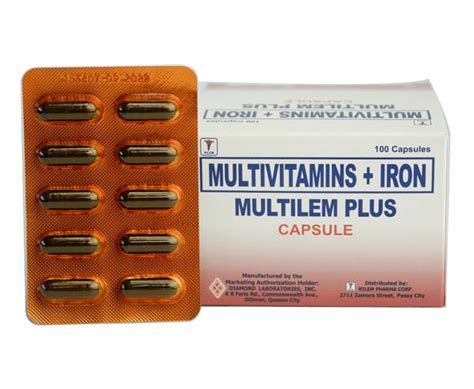 Multivitamins Plus Iron Capsule - Diamond Laboratories, Inc.