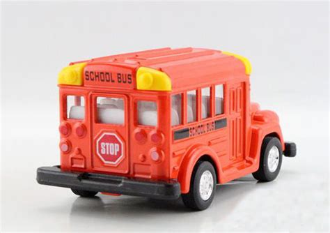 Mini Scale Yellow / Red Kids School Bus Toy [SB4T043] : EZBUSTOYS.COM