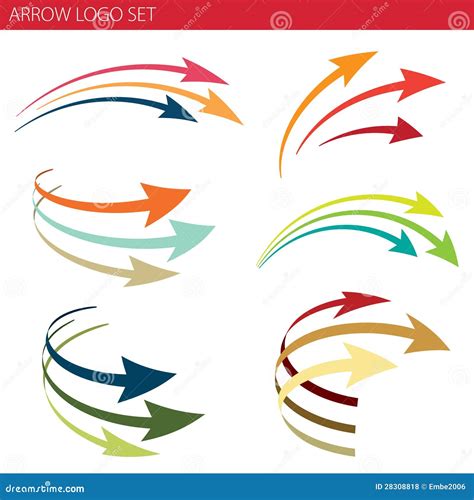 Arrow Logo Set Vector Illustration | CartoonDealer.com #28308818