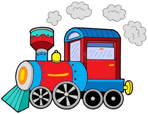 Illustration about Steam locomotive on white background - vector ...