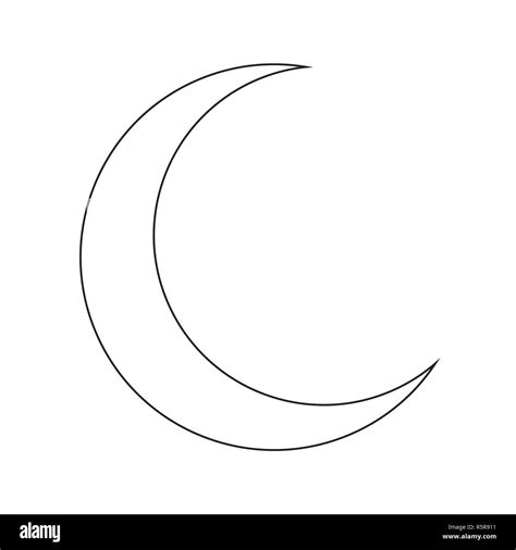 crescent moon silhouette vector symbol icon design Stock Photo - Alamy