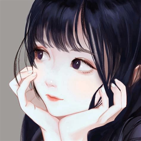 Download Graceful Korean Anime Girl with a vividly captivating expression. Wallpaper ...