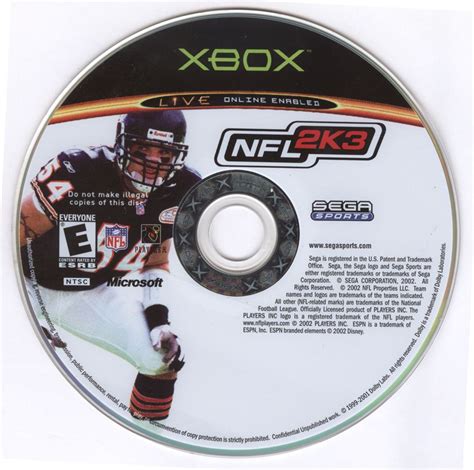 NFL 2K3 cover or packaging material - MobyGames