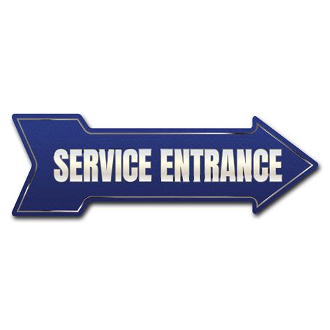 SignMission Decal-999619_Service Entrance Arrow Decal Funny Home Décor ...