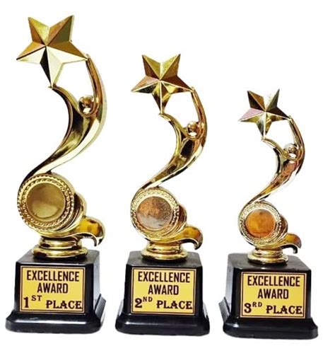 VICTORY 1st 2nd 3rd Trophy Set | Excellence Award for top 3 : Amazon.in ...