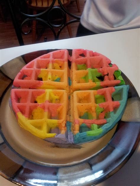 Rainbow Waffles Easy Waffle Recipe, Waffle Recipes, Rainbow Waffles, Waffles Easy, Breakfast ...