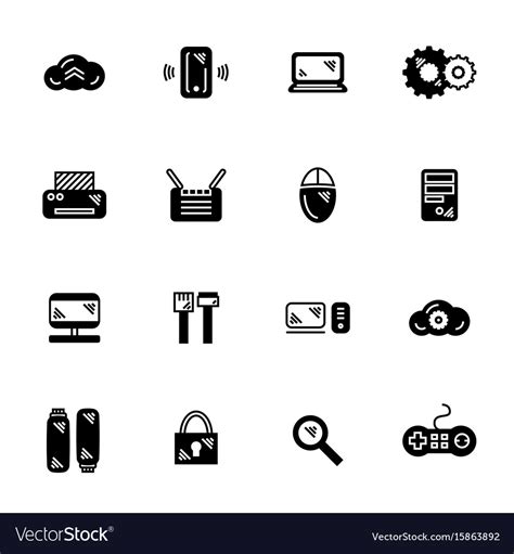 It icon set Royalty Free Vector Image - VectorStock