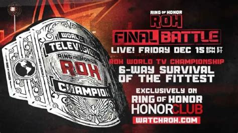 New ROH TV Champion Match Revealed for ROH Final Battle 2023 Card