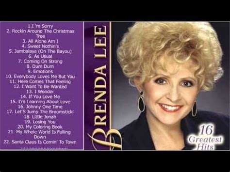 Best Songs Of BRENDA LEE || BRENDA LEE's Greatest Hits[Full Album]