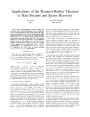 Applications of the Shannon-Hartley Theorem.pdf - Applications of the Shannon-Hartley Theorem to ...