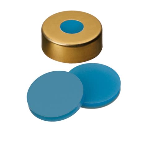 Genetec - Crimp Cap (Gold lacquered) 20 mm, Silicone/PTFE Septa - Lock - Vialer och Plattor ...