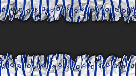 Israel Flag Hanging Banner Seamless Looping with Bump and Plain Texture ...