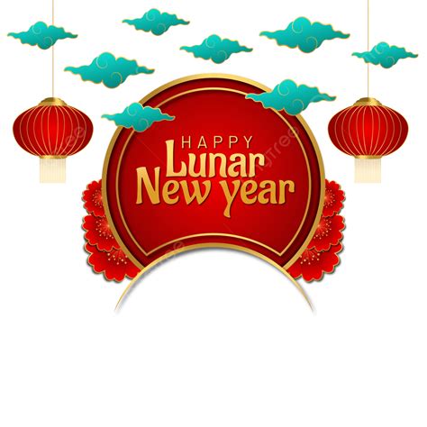 Lunar New Year Vector PNG Images, Happy Lunar New Year Creative Illustration, Lunar New Year ...