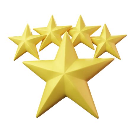 Premium Five Stars Emoji 3D Illustration download in PNG, OBJ or Blend format