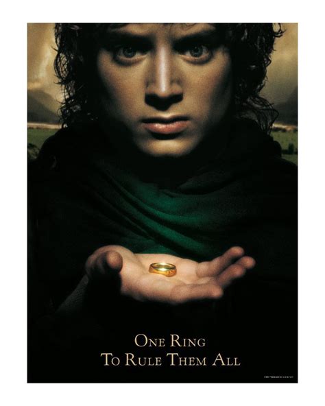 Lord of the Rings Fellowship of the Rings Poster 24x36 Hobbit Frodo ...