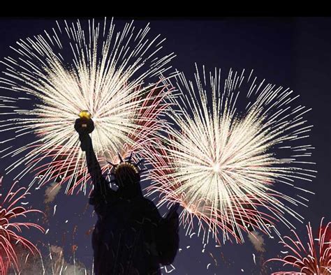 Statue Of Liberty With Fireworks Background Image, Wallpaper or Texture free for any web page ...