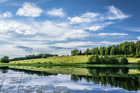 Free stock photo of lake, panorama, sunset