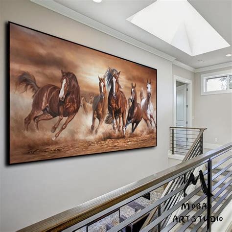 Horse Painting Large Canvas Art Horse Decor Horse Oil Painting Large ...